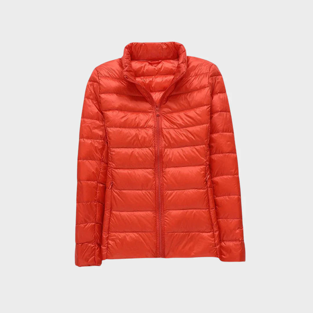 Ela - Nova Ultralahka Jakna Z Belimi Račjimi Perji