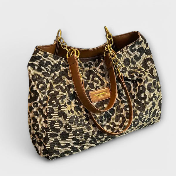 Krista - Leopard Canvas Tote