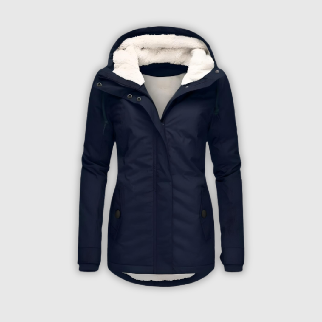 Erika - Nepremočljiv dolg plašč s kapuco in podlogo