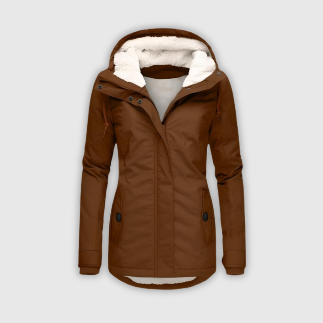 Erika - Nepremočljiv dolg plašč s kapuco in podlogo