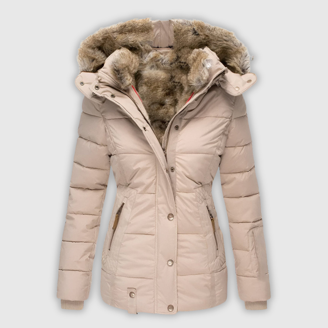 Annamarie | Čista jakna s kapuco in oprijetim krojem