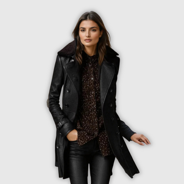 Elina – Podložena usnjena jakna za udobje in stil