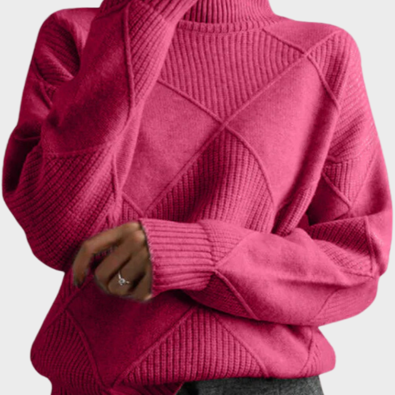 Jana - pulover z visokim ovratnikom iz luksuznega kašmirja