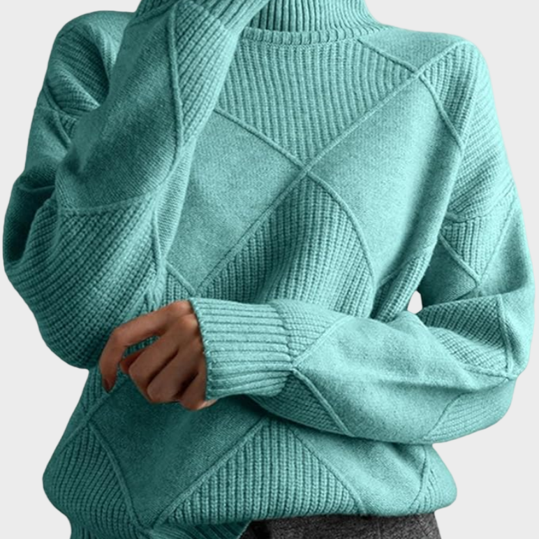 Jana - pulover z visokim ovratnikom iz luksuznega kašmirja