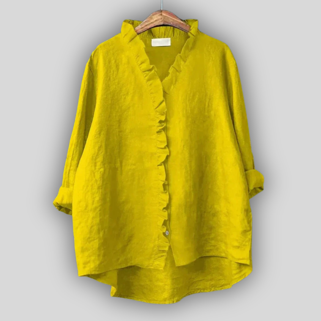 Linen Bluzica Zemeljska Eleganca