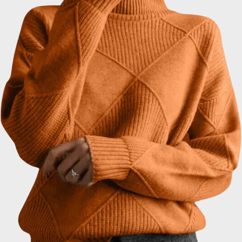 Jana - pulover z visokim ovratnikom iz luksuznega kašmirja