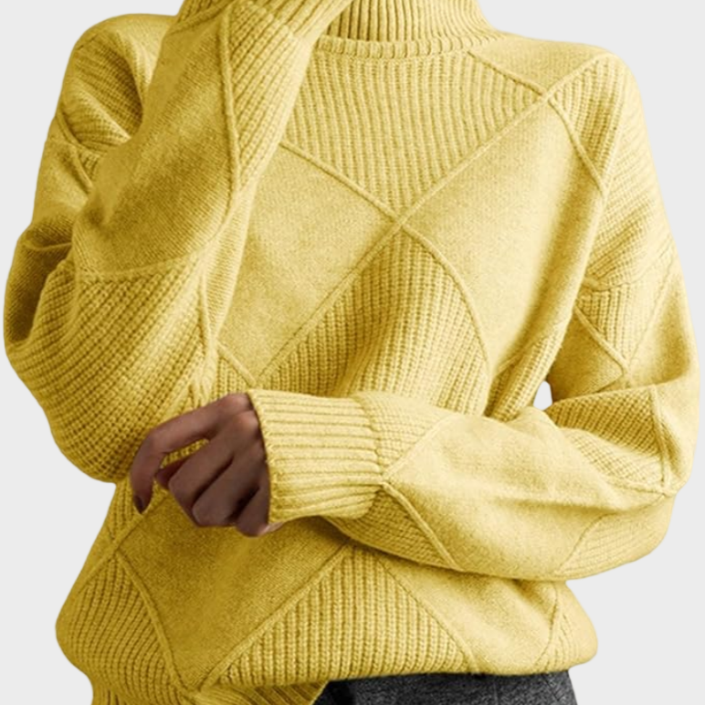 Jana - pulover z visokim ovratnikom iz luksuznega kašmirja