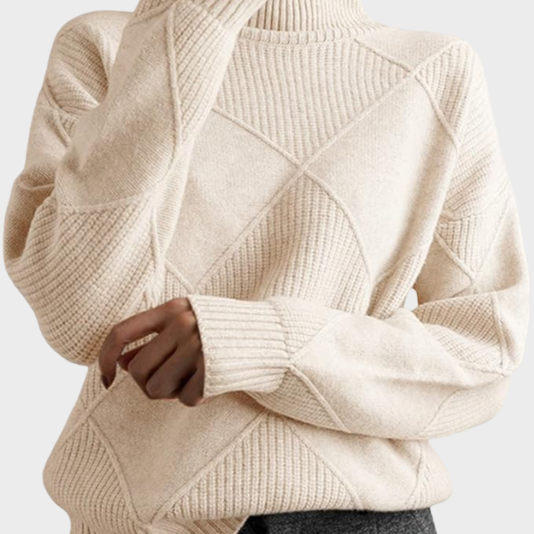 Jana - pulover z visokim ovratnikom iz luksuznega kašmirja