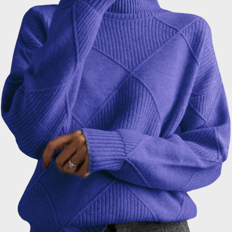 Jana - pulover z visokim ovratnikom iz luksuznega kašmirja