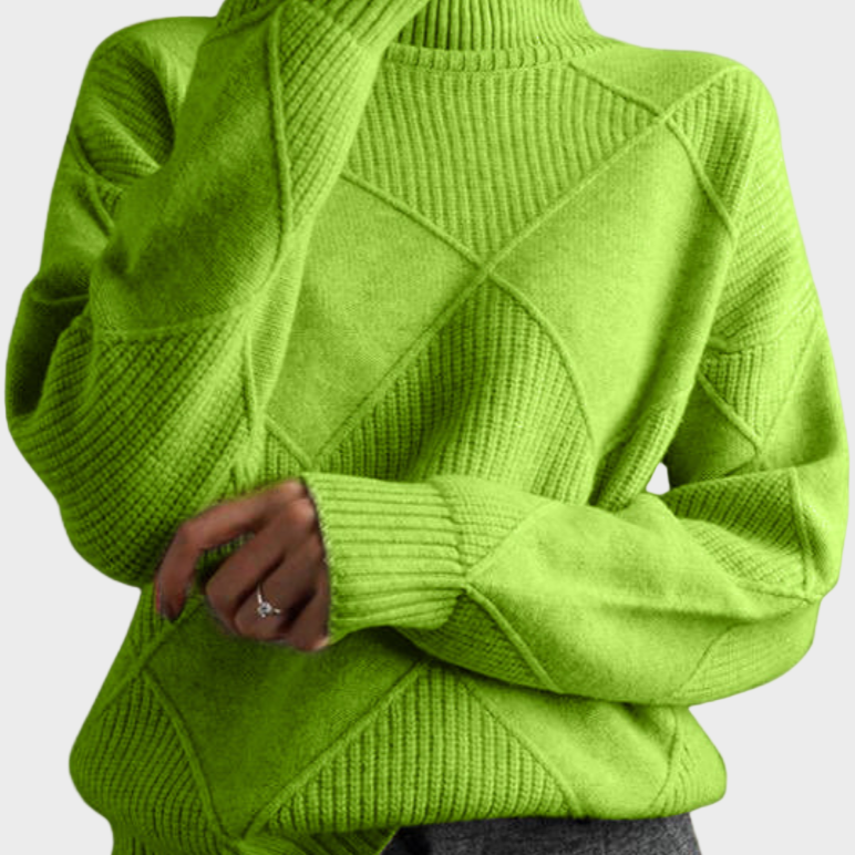 Jana - pulover z visokim ovratnikom iz luksuznega kašmirja