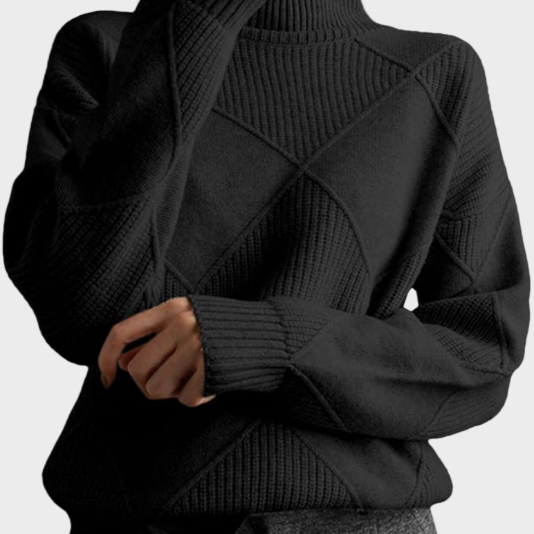 Jana - pulover z visokim ovratnikom iz luksuznega kašmirja