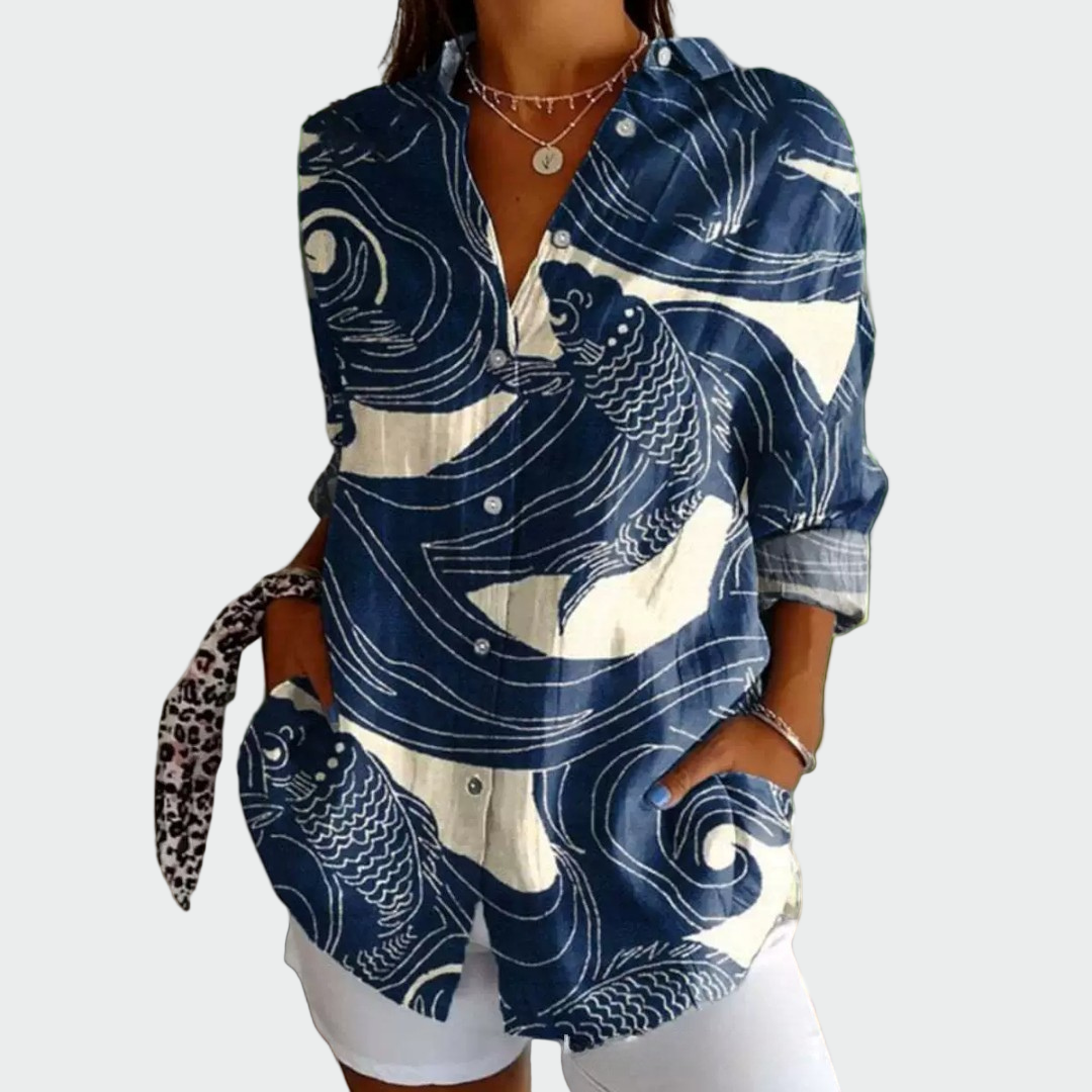 Stylish bluza z rožnatim vzorcem