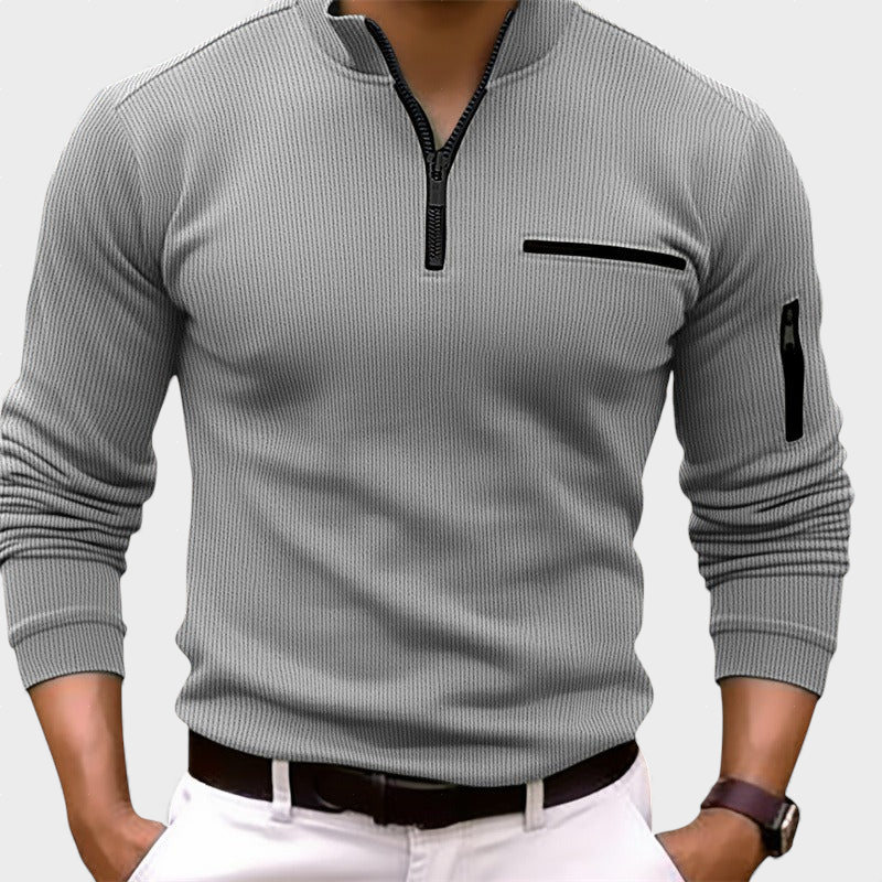 Anton | Srajca z dolgimi rokavi in zadrgo