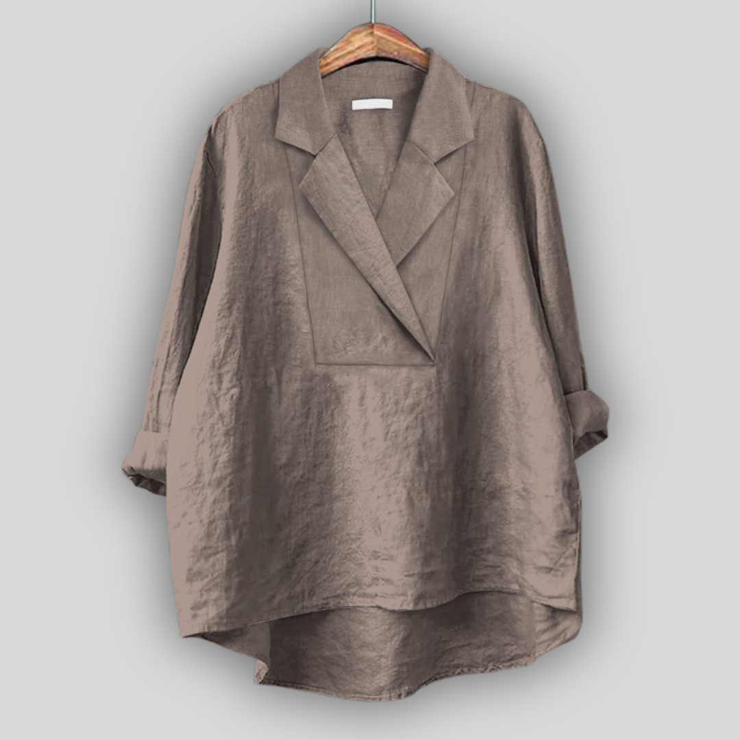 Linen Bluzica “Rožnata Aura”