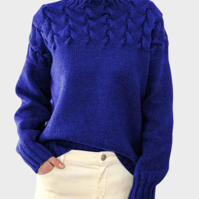 Anja - Pulover s rolčkom iz pletenine za ženske