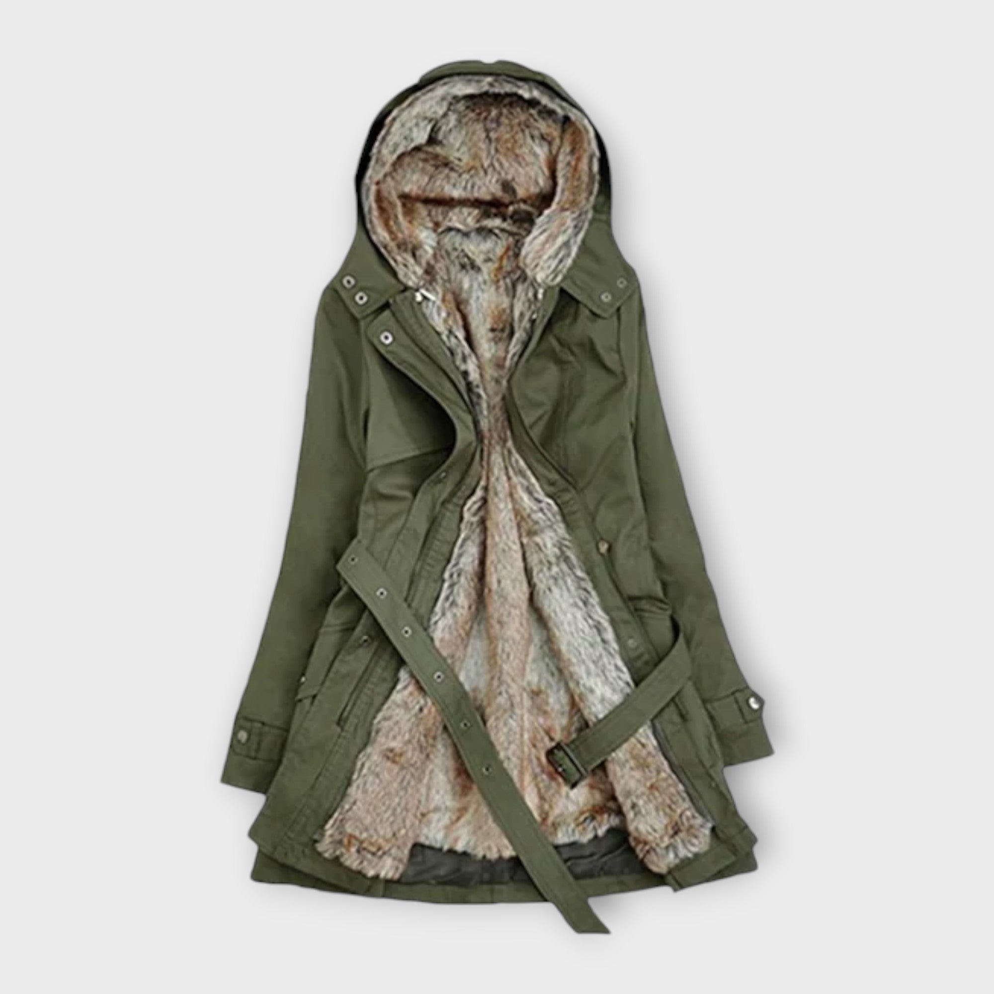 Mikash - Volneni Plašč s Cvetličnim Podlogom