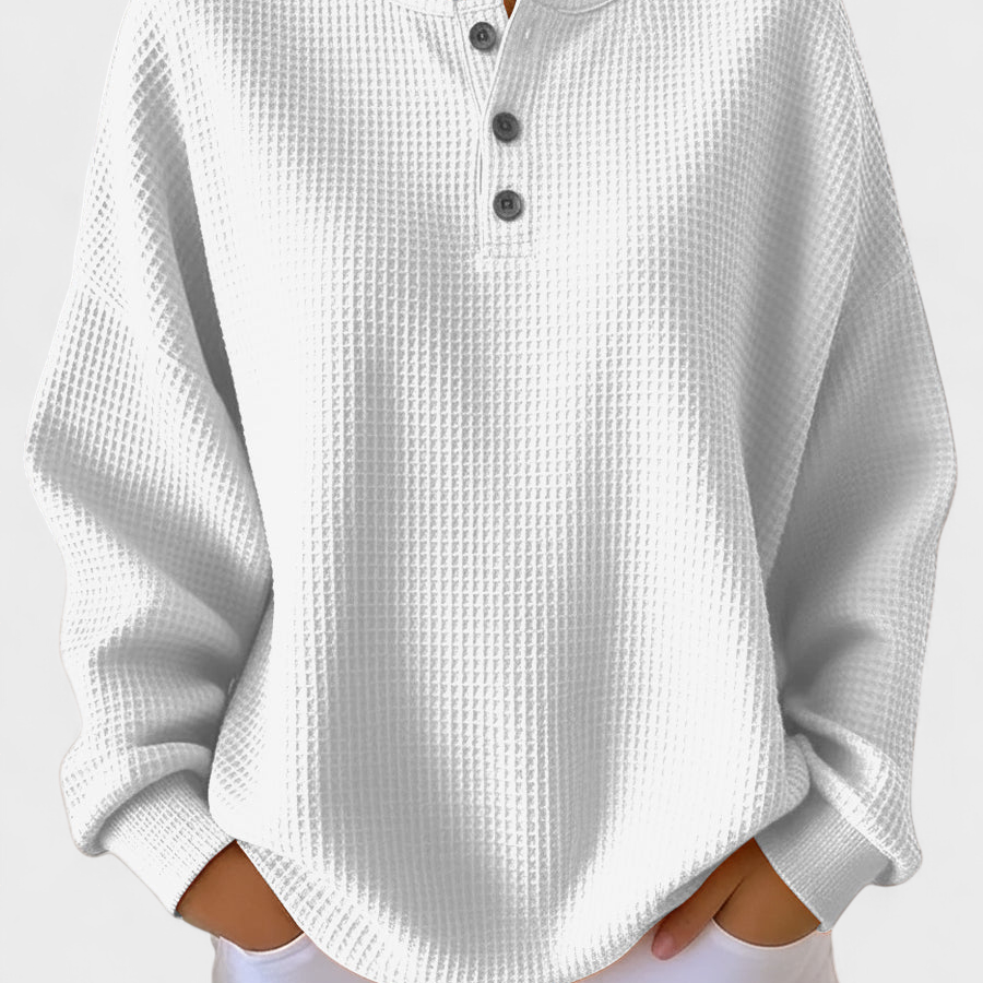 Brigita | Udobna Waffle Pletena Henley