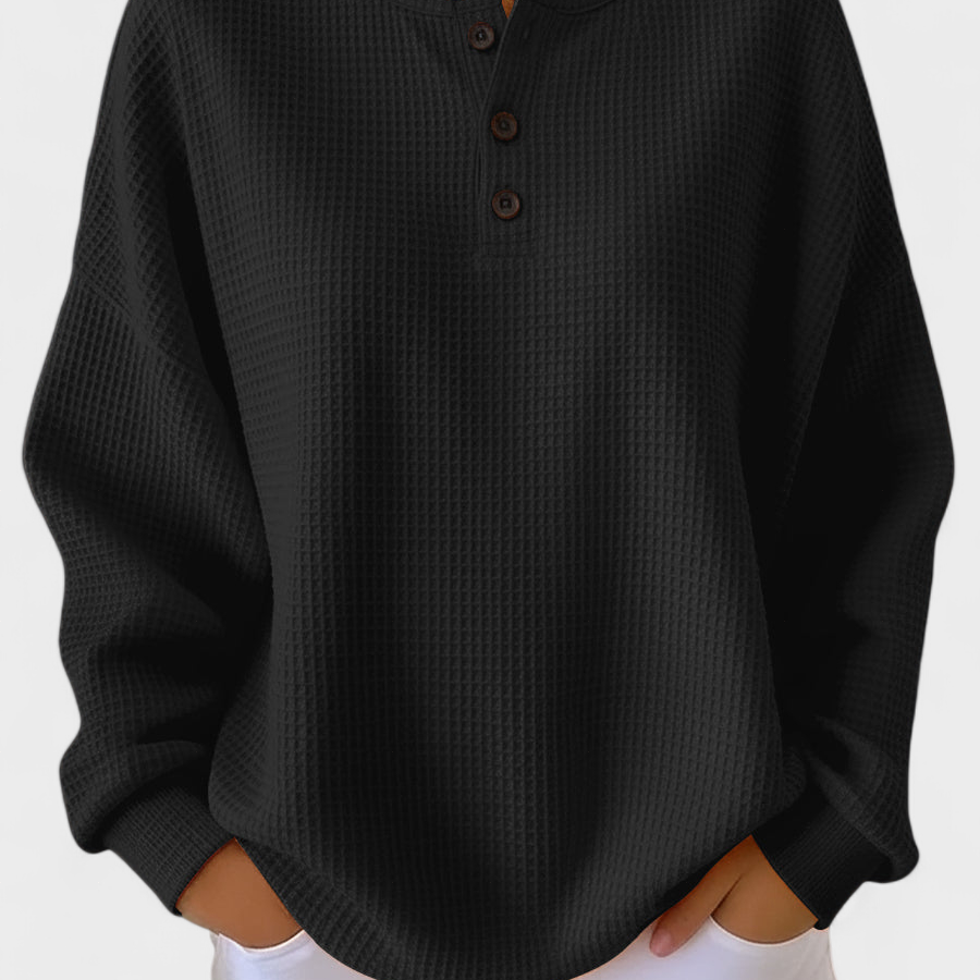 Brigita | Udobna Waffle Pletena Henley