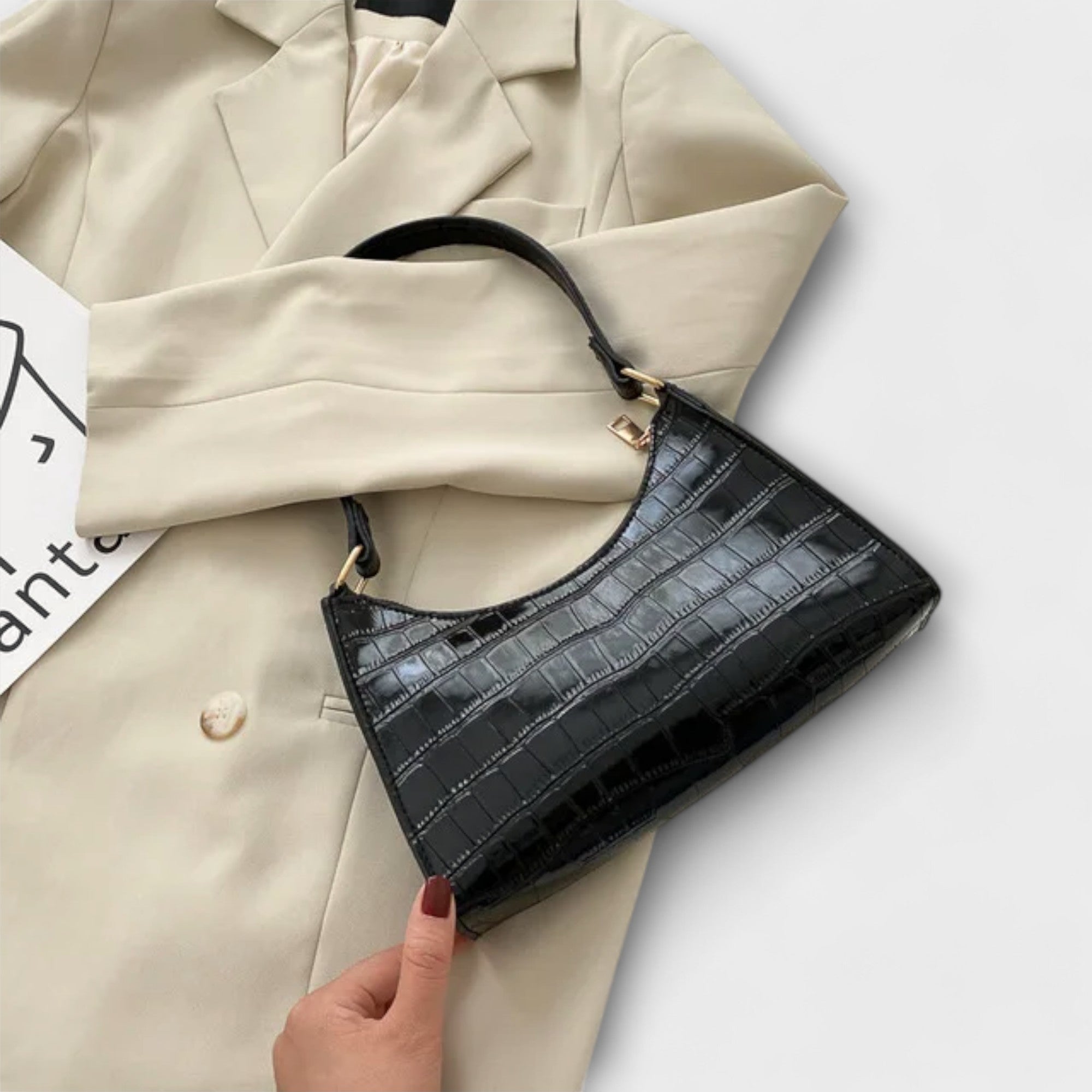 Bernarda - Elegantna Usnjena Torba s Sjajem