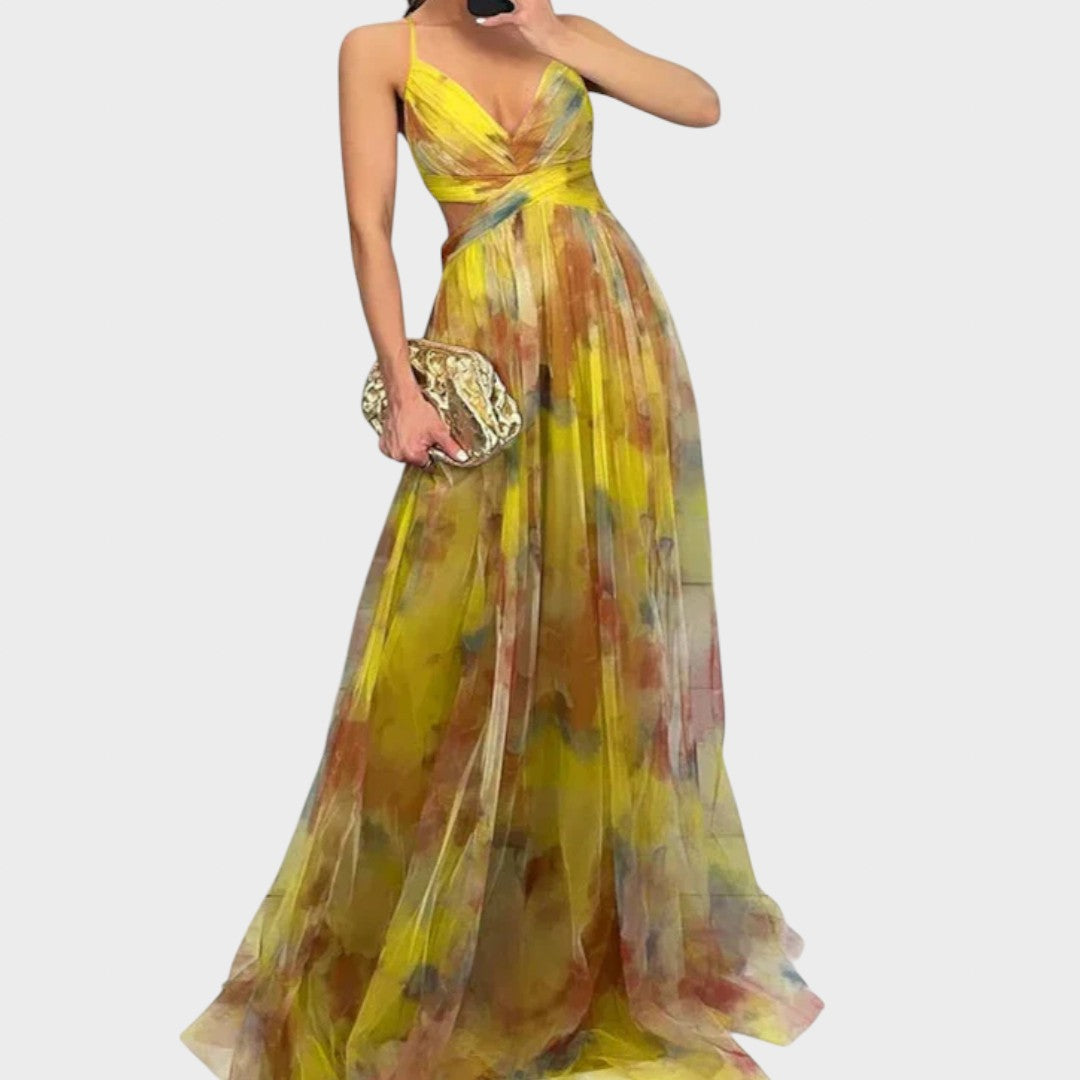 Mia - Cvetna Maki Obleka za Brezskrbno Eleganco