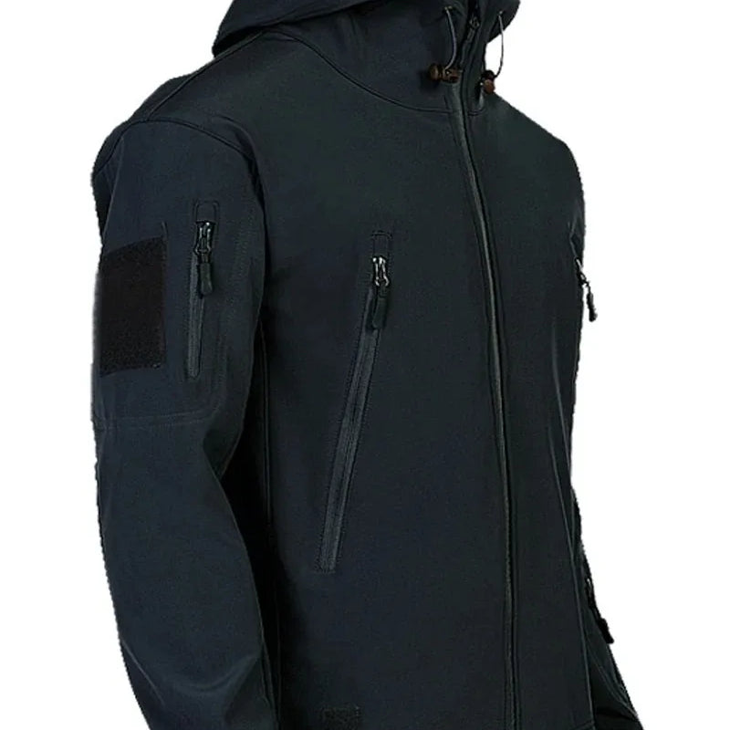 Moška taktična vojaška jakna z kapuco