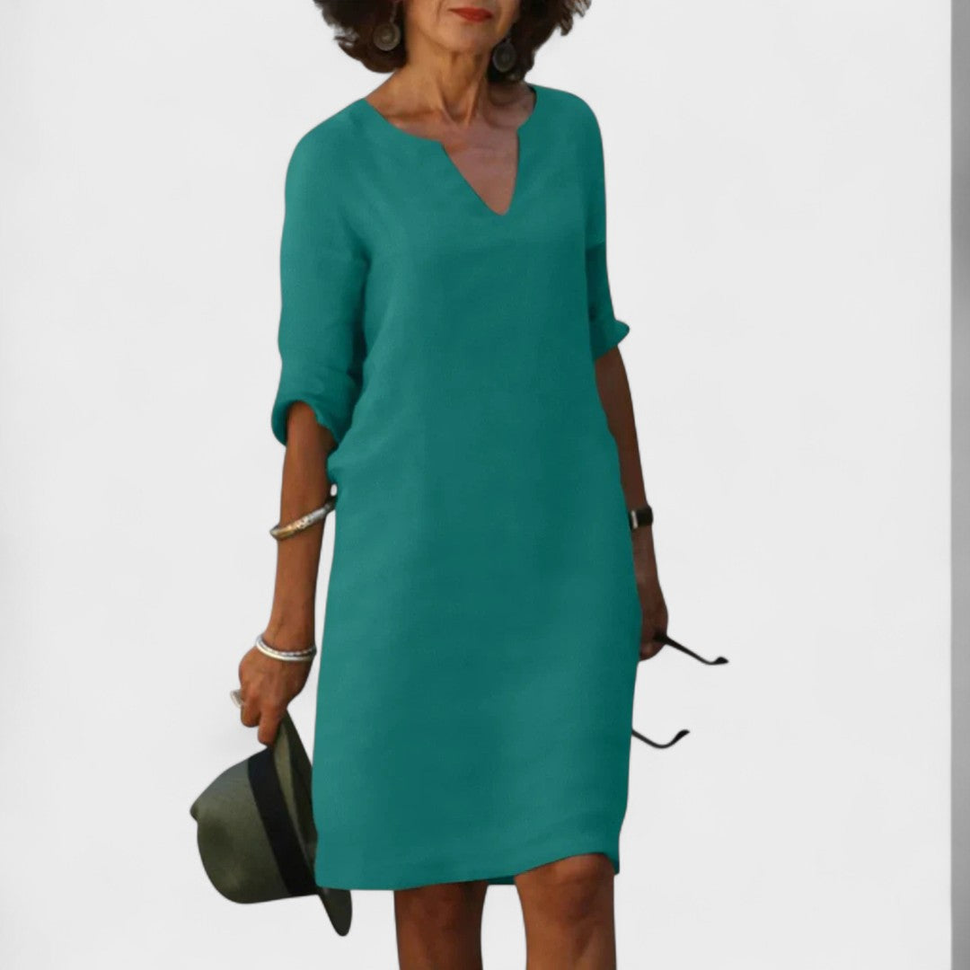 "Lana - Obleka z V-izrezom"