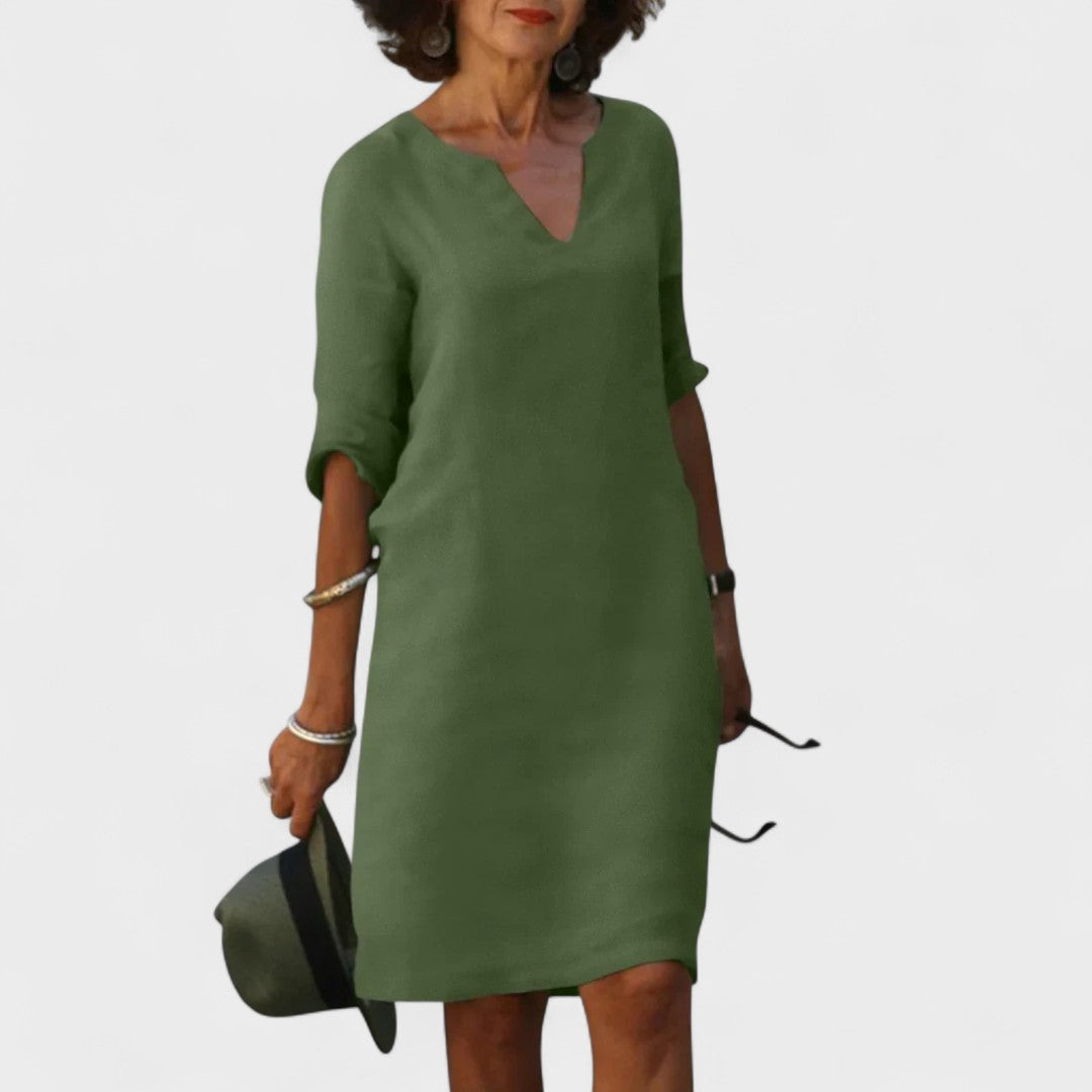 "Lana - Obleka z V-izrezom"