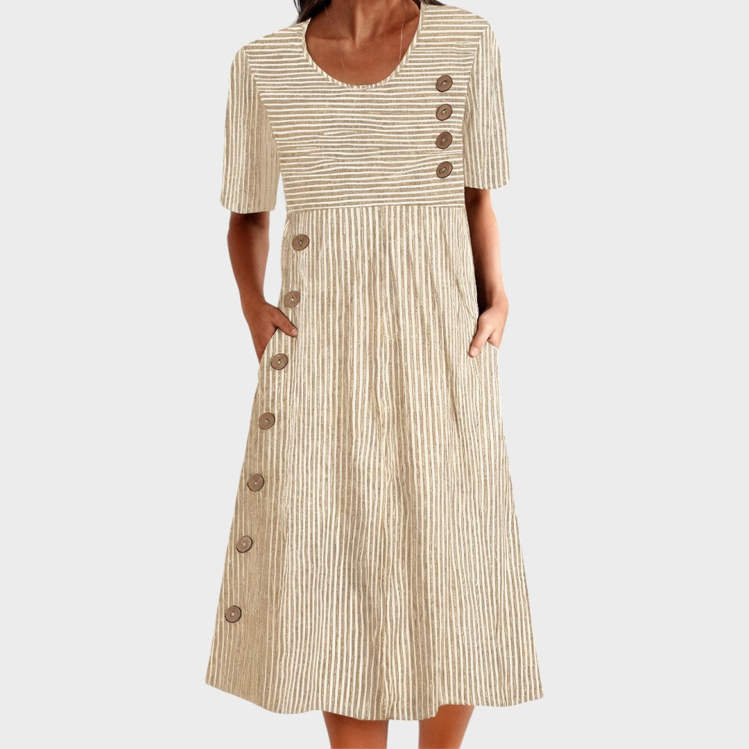 Danijela - Črtasta poletna obleka za vsak dan