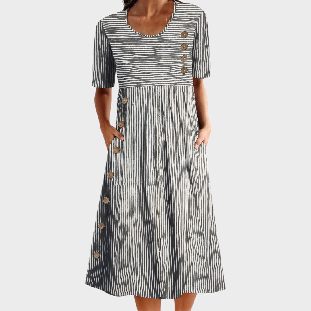Danijela - Črtasta poletna obleka za vsak dan