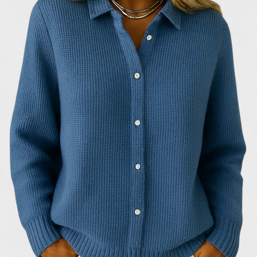 Katarina | Klasični Pleteni Pulover z Gumbi