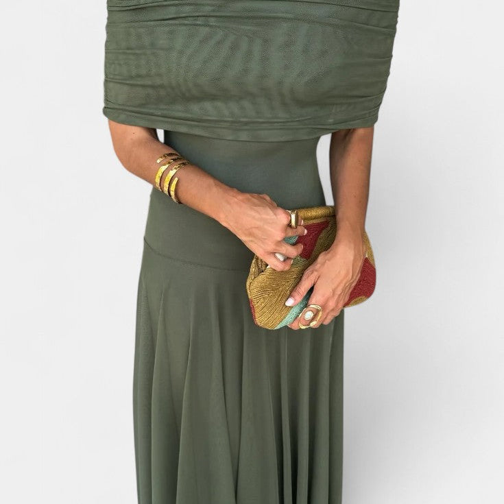 Renata - Maxi Obleka z Asimetričnim Ramenom