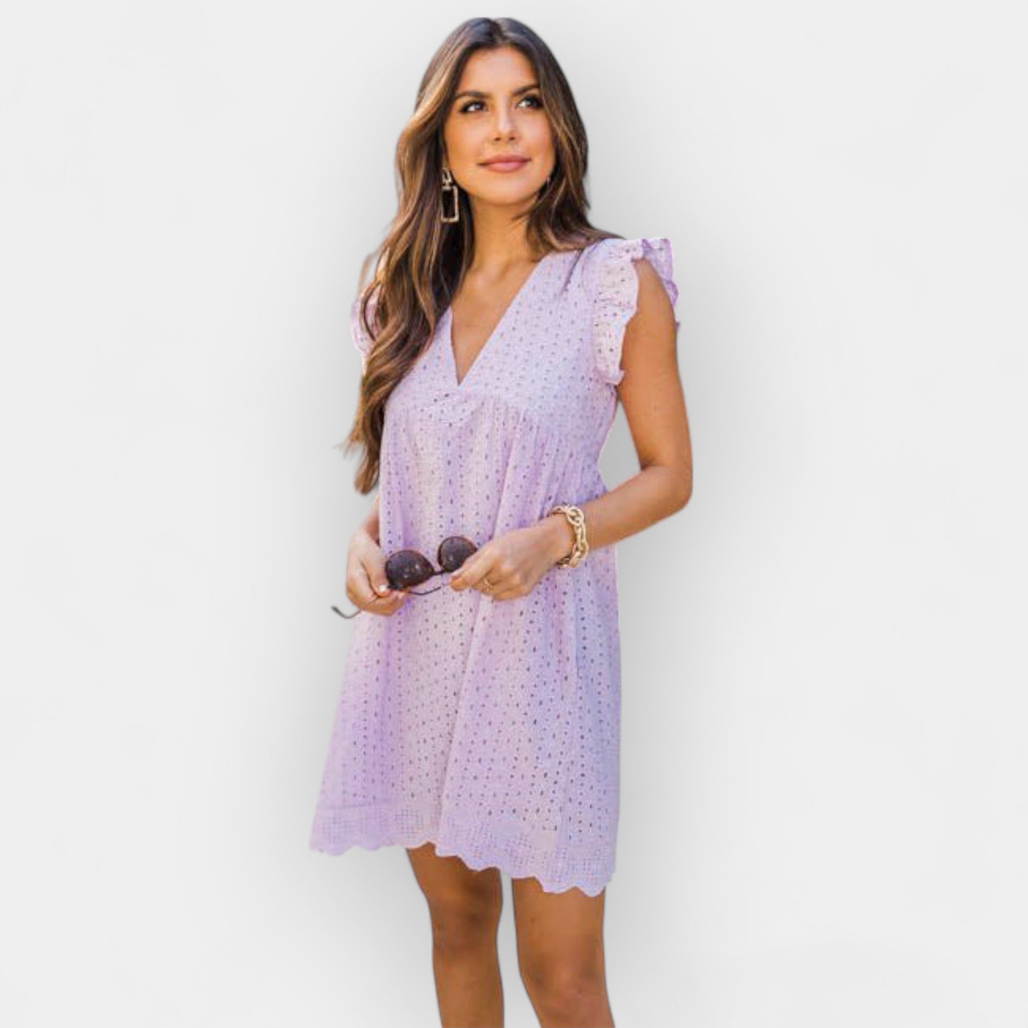 Poletna obleka s skritimi kratkimi hlačami in žepi